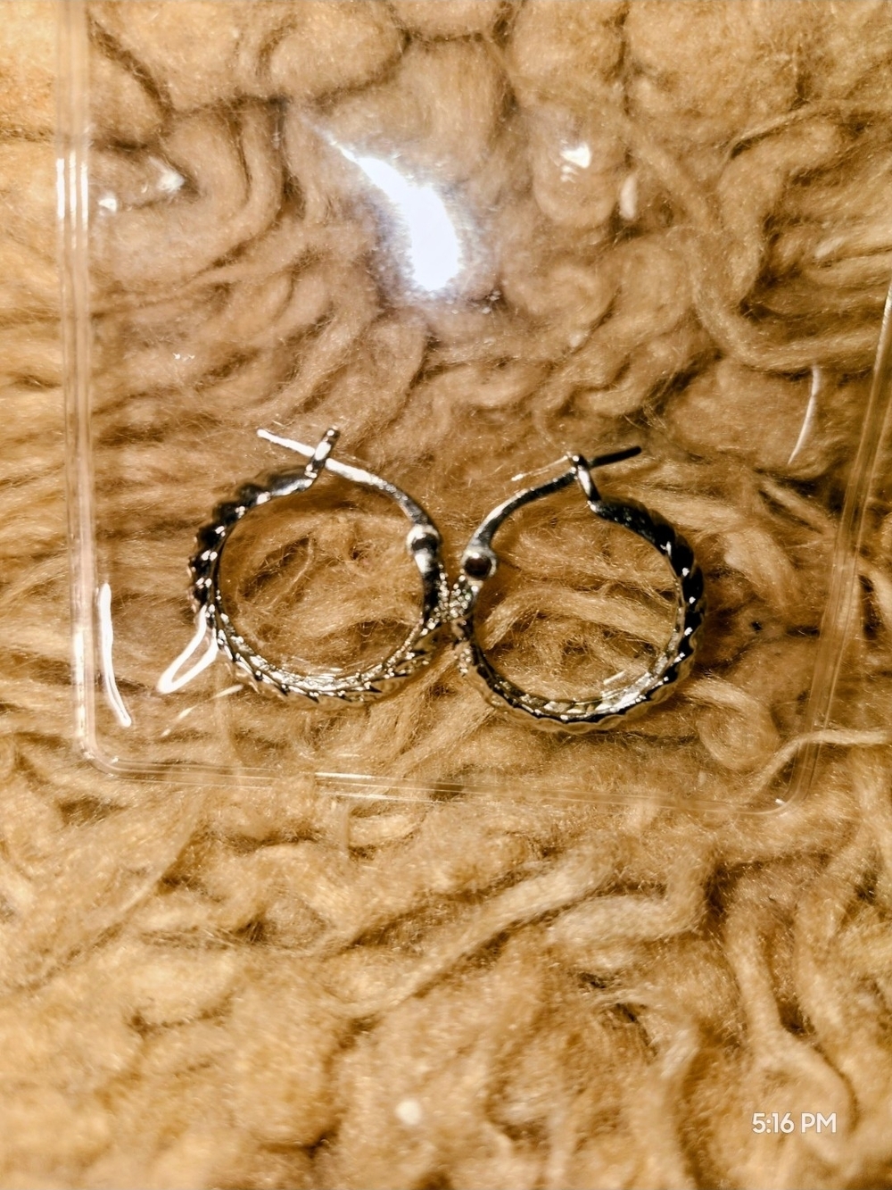 Sterling Silver Twisted Hoop Earrings - Women's Jewelry - Picture 3 of 5